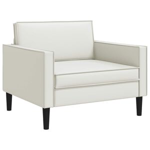 vidaXL Fauteuil XL Blanc Simili cuir