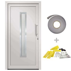 vidaXL Porte d'entr&eacute;e Blanc 98x190 cm
