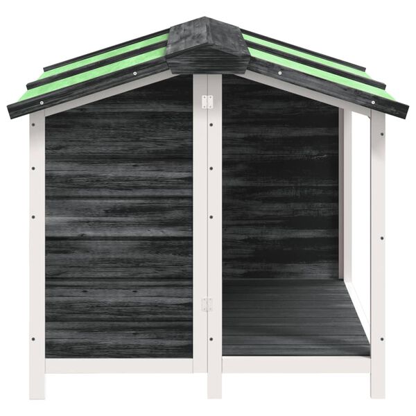 vidaXL Chenil gris 96x87x80,5 cm bois de pin solide