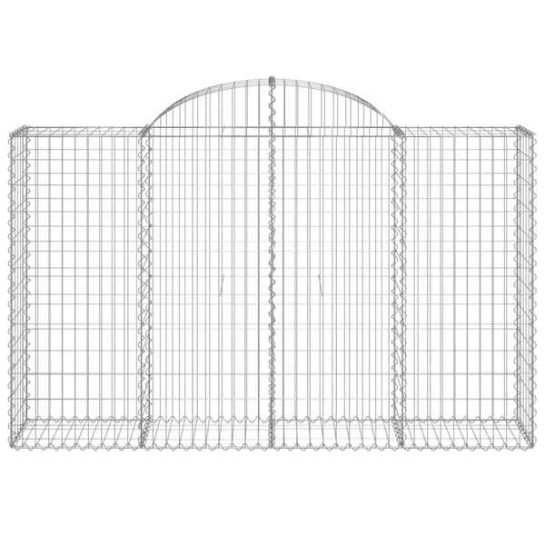vidaXL Paniers &agrave; gabions arqu&eacute;s 20 pcs 200x50x120/140 cm Fer galvanis&eacute;