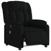 vidaXL Fauteuil de massage inclinable &eacute;lectrique Noir Tissu