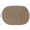 vidaXL Tapis de surface ovale Gris 122 x 183 cm Jute