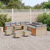 vidaXL Ensemble de canap&eacute; de jardin 14 pcs Beige et Gris clair