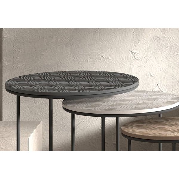 Rousseau Ensemble de tables d'appoint 3 pcs Tiziano M&eacute;tal Multicolore