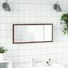 vidaXL Miroir de salle de bain à LED chêne marron bois d'ingénierie