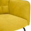 vidaXL Chaise &agrave; bascule avec tabouret en velours jaune