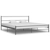 vidaXL Cadre de lit sans matelas gris m&eacute;tal 200x200 cm