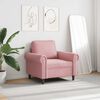vidaXL Fauteuil Rose 60 cm Velours