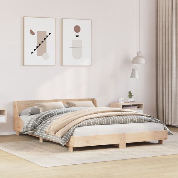 vidaXL Cadre de lit sans matelas 120x190 cm bois de pin massif