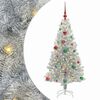 vidaXL Sapin de No&euml;l avec 150 LED avec support Argent 150 cm PET