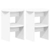 vidaXL Meuble d'appoint 2 pcs Blanc &Oslash;40 x 50 cm Bois d&rsquo;ing&eacute;nierie