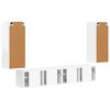 vidaXL Ensemble de meuble TV mural Montage mural 4 pcs Blanc brillant