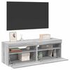 vidaXL Meubles TV 2 pcs avec lumières LED Sonoma gris 60x35x40 cm