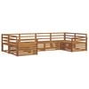 vidaXL Ensembles de canap&eacute;s 6 pcs Naturel Bois d'Acacia Massif
