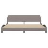 vidaXL Cadre de lit Dover taupe 200x200 cm tissu