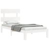vidaXL Cadre de lit sans matelas blanc bois de pin massif