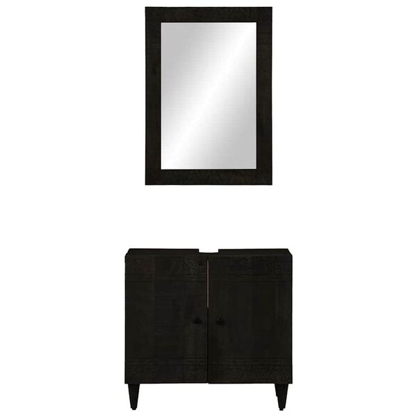 vidaXL Ensemble de meubles salle de bain 2 pcs bois de manguier massif