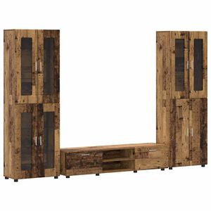 vidaXL Ensemble meuble TV FLORIN 3 pcs Bois ancien Bois d'ing&eacute;nierie