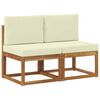 vidaXL 2 Pi&egrave;ce Sofa de milieu ext&eacute;rieur Bois d'Acacia Massif