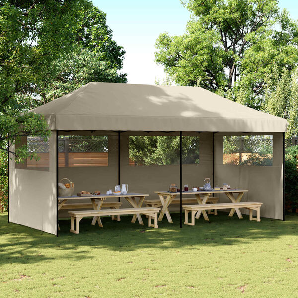 vidaXL Tente de f&ecirc;te Taupe 292 x 580 x 315 cm Tissu Oxford