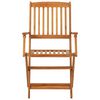 vidaXL Ensemble &agrave; manger de jardin pliable 3 pcs Bois d'acacia solide