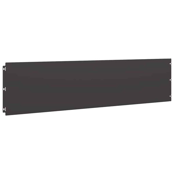 vidaXL Bordures de pelouse 20 pcs noir 25x103 cm acier lamin&eacute; &agrave; froid