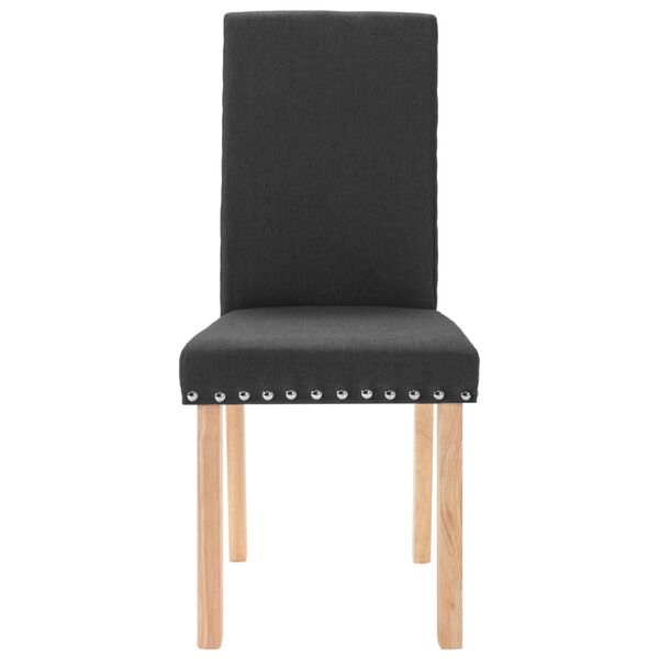 vidaXL Chaises à manger lot de 6 noir tissu