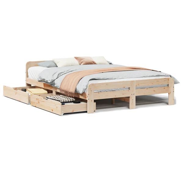 vidaXL Cadre de lit sans matelas 150x200 cm bois de pin massif