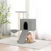 vidaXL Arbre &agrave; chat avec griffoirs en sisal Gris clair 96 cm