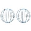vidaXL Boule 2 pc Blanc froid 40 x 40 x 42 cm m&eacute;tal 192 LED
