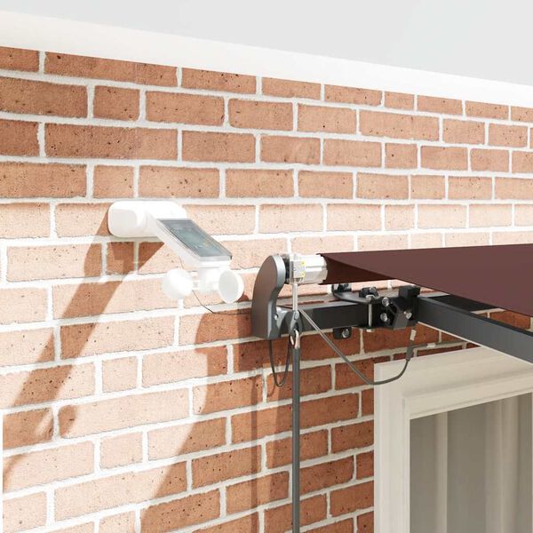 vidaXL Auvent r&eacute;tractable automatique avec LED marron 300x250 cm