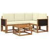 vidaXL Ensemble de canap&eacute;s d'ext&eacute;rieur 5 pc Naturel et Cr&egrave;me Polyester