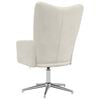 vidaXL Chaise de relaxation Blanc cr&egrave;me Velours