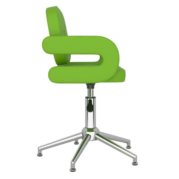 vidaXL Chaise pivotante de bureau Vert Similicuir