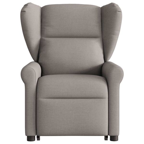vidaXL Fauteuil inclinable de massage électrique Taupe Tissu