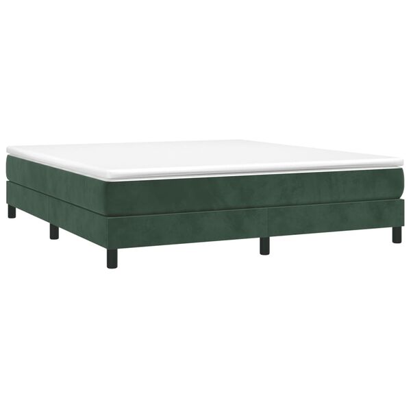 vidaXL Sommier à lattes de lit et matelas Vert foncé 180x200cm Velours