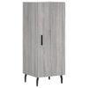 vidaXL Buffet haut Sonoma gris 34,5x34x180 cm Bois d'ing&eacute;nierie