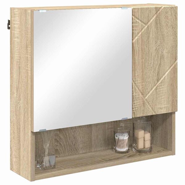 vidaXL Armoire Miroir Chêne sonoma 59 x 17 x 55 cm Bois d'ingénierie