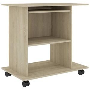 vidaXL Bureau d'ordinateur Ch&ecirc;ne sonoma 80x50x75 cm Bois d'ing&eacute;nierie