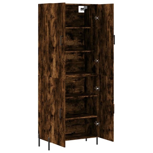 vidaXL Buffet haut Ch&ecirc;ne fum&eacute; 69,5x34x180 cm Bois d'ing&eacute;nierie