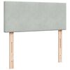 vidaXL Cadre de lit ottoman et matelas gris clair 120x200 cm velours