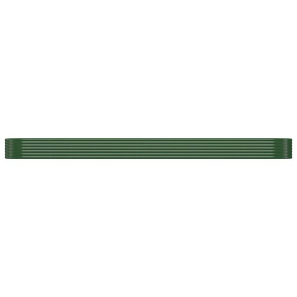 vidaXL Lit sur&eacute;lev&eacute; de jardin Acier galvanis&eacute; 507x100x36cm Vert