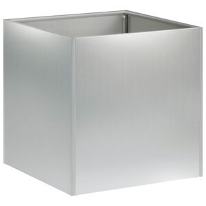 vidaXL Cache-pot de jardin Argent&eacute; 20 x 20 x 20 cm Acier galvanis&eacute;