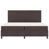 vidaXL Lit &agrave; ressorts avec matelas Marron fonc&eacute; 200 x 200 cm tissu