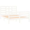 vidaXL Cadre de lit sans matelas blanc bois massif 140x190 cm
