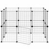 vidaXL Cage animaux de compagnie à 20 panneaux et porte Noir 35x35 cm