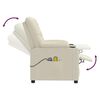 vidaXL Fauteuil de massage Cr&egrave;me Similicuir