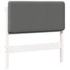 vidaXL T&ecirc;te de lit capitonn&eacute;e Blanc et gris clair 90 cm Pin massif