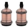 vidaXL Douilles de lampe 2 pcs bronze rouge E27