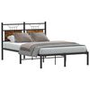 vidaXL Cadre de lit sans matelas ch&ecirc;ne fum&eacute; 120x190 cm bois ing&eacute;nierie